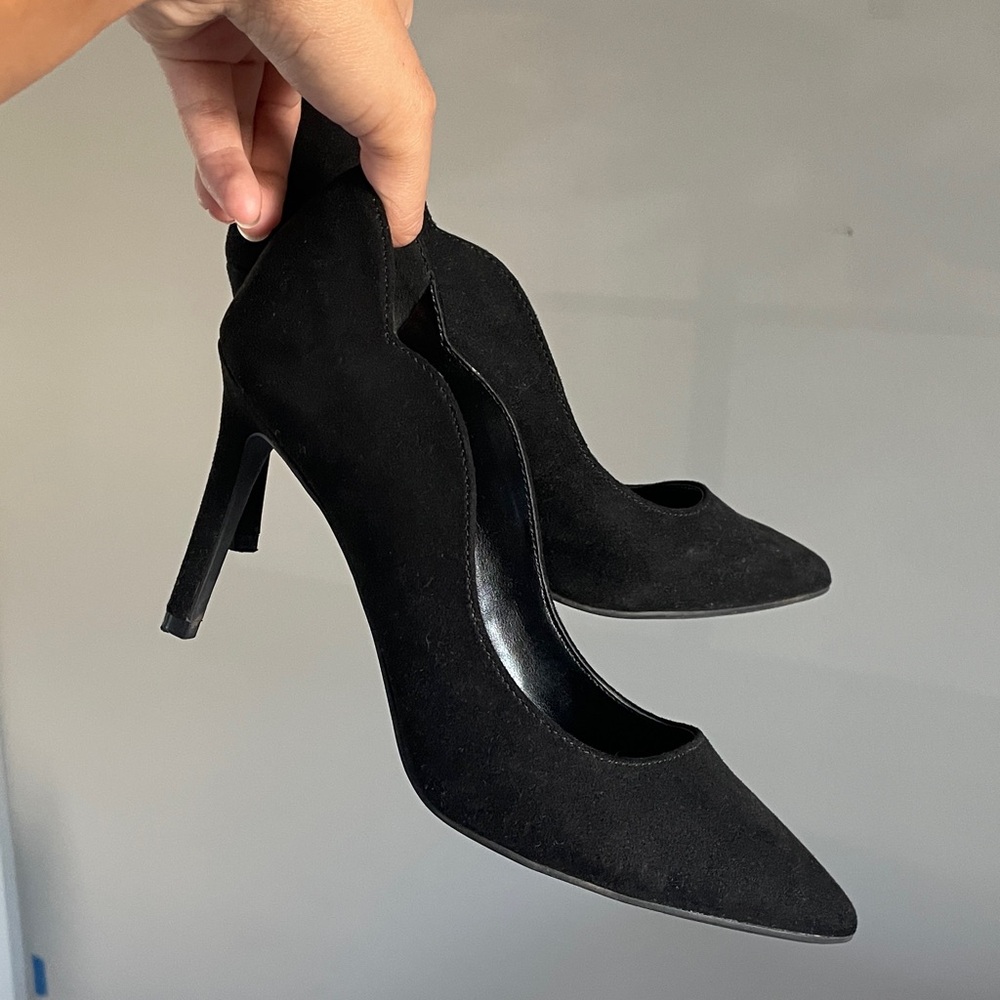 Nine West Black Suede Heels